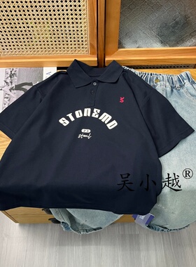 吴小越w2126男童夏款精梳棉韩版无感数码印花棉t恤短袖中大童