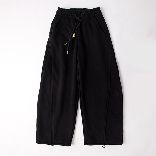 吴小越W1711男童加绒弯刀裤冬款儿童长裤男孩卫裤休闲灰色运动裤