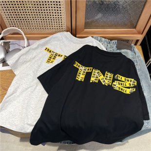 吴小越w1070男童韩版数码印花短袖T恤2025款上衣中大童痞帅风