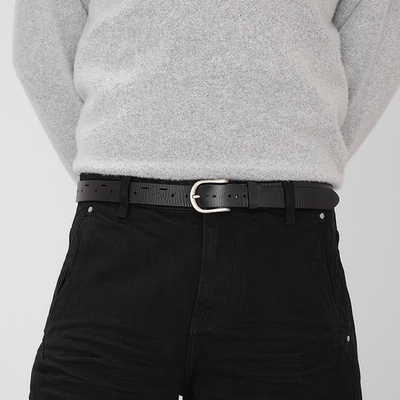 OD手搓纹摩斯密码头层牛皮腰带