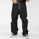 排扣重磅多兜弯刀宽松休闲原牛原色牛仔裤 ORANGEDRAGON2026春