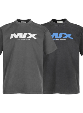 OD/DARKNESS 2026夏 MIX混音炒色做旧圆领休闲复古Vintage短袖T恤