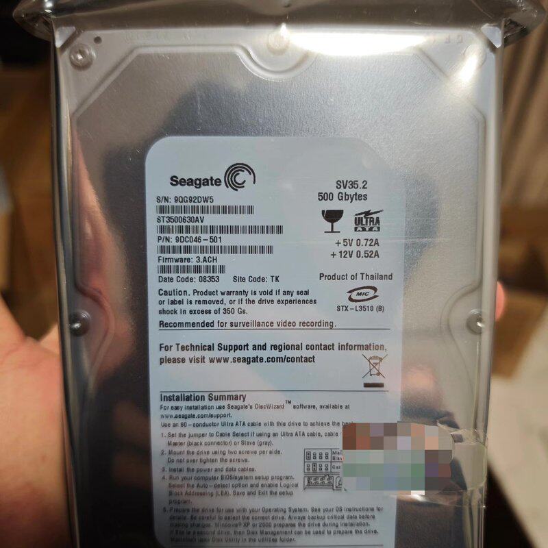 价出全新原装正品0通电希捷500GB,台式机电脑老式IDE--议价商品