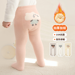 幼儿宝宝加绒保暖连体袜大PP男女童打底裤 加厚款 袜秋冬季 婴儿连裤