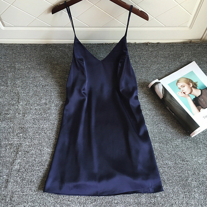 2020新款睡衣女夏单件家居服打底裙性感露背情调衣人冰丝吊带睡裙