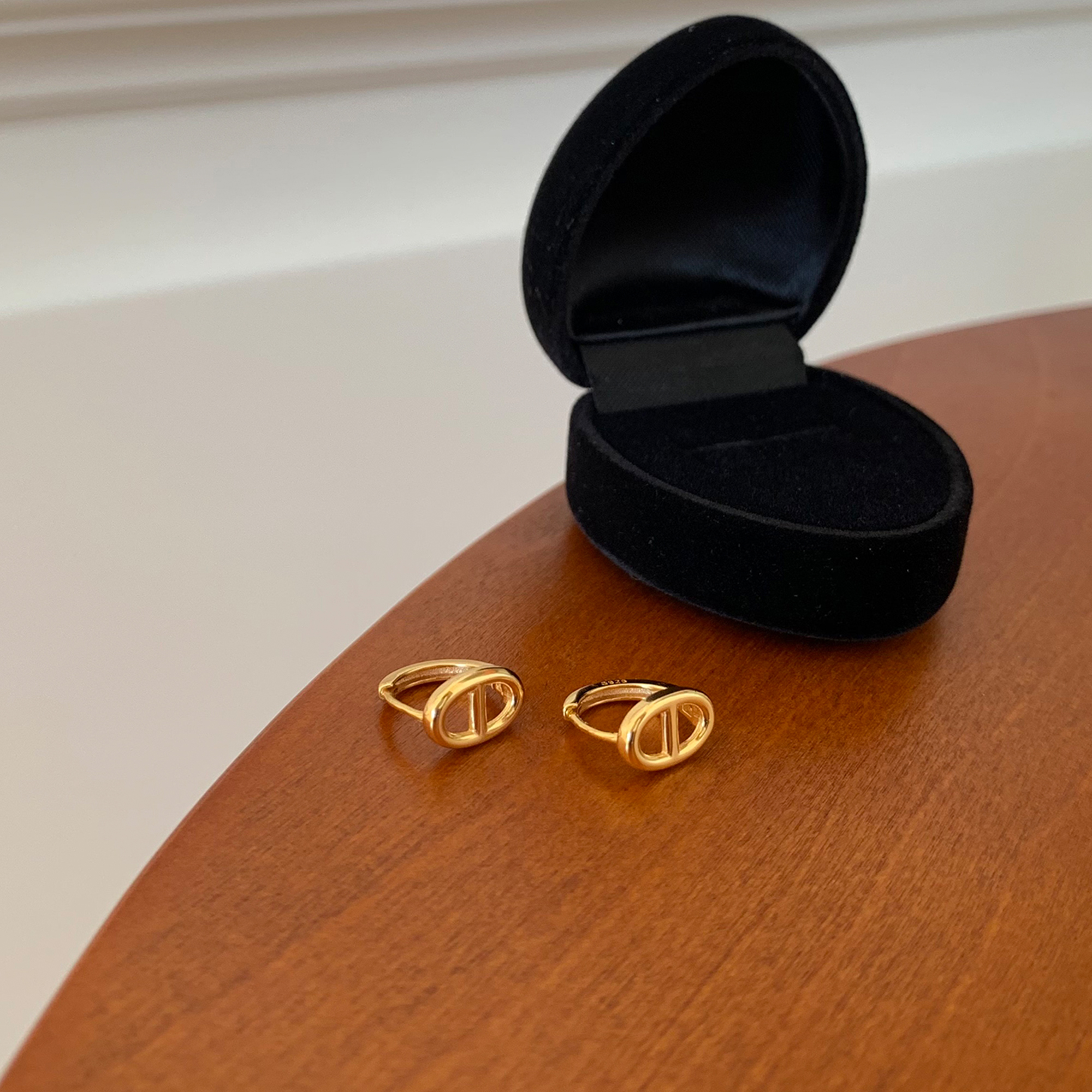 无双/925纯银简约精致猪鼻子耳扣