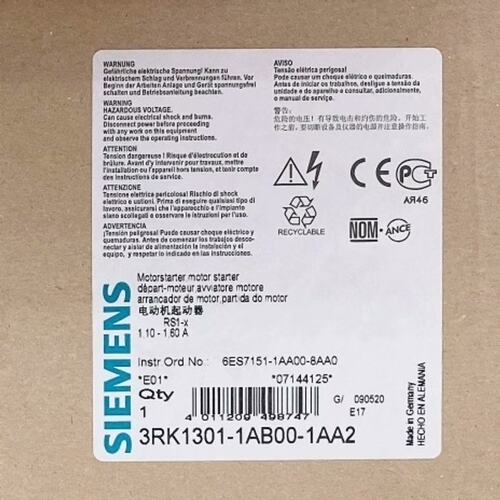 机启动器3RK1301-100-1AA23RK1301-1BB00-1AA23RK1301-0CB00-0AA2