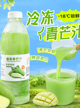 冷冻青芒汁960g 速冻鲜榨青芒原浆芒果汁水果茶奶茶店专用原料