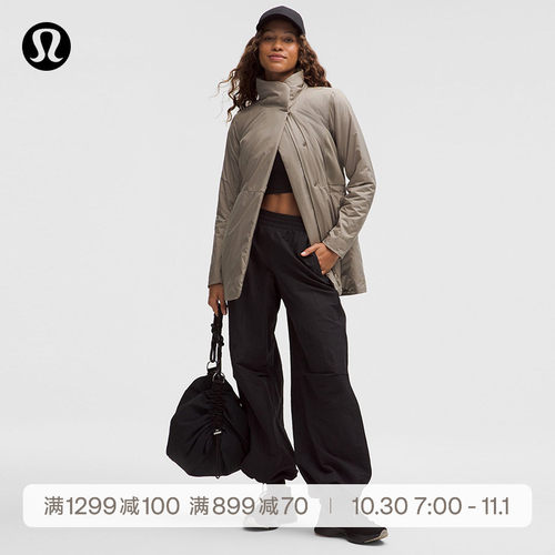 Sleek City 女士中长款带夹层外套丨lululemon丨LW4CKYS