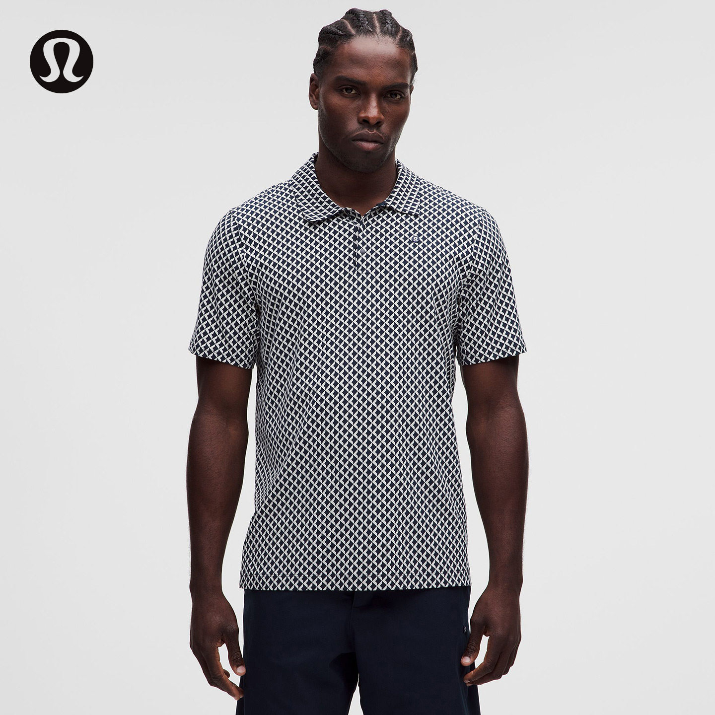 Logo Sport男士徽标短袖休闲Polo 防晒速干丨lululemon丨LM3GMBS图片