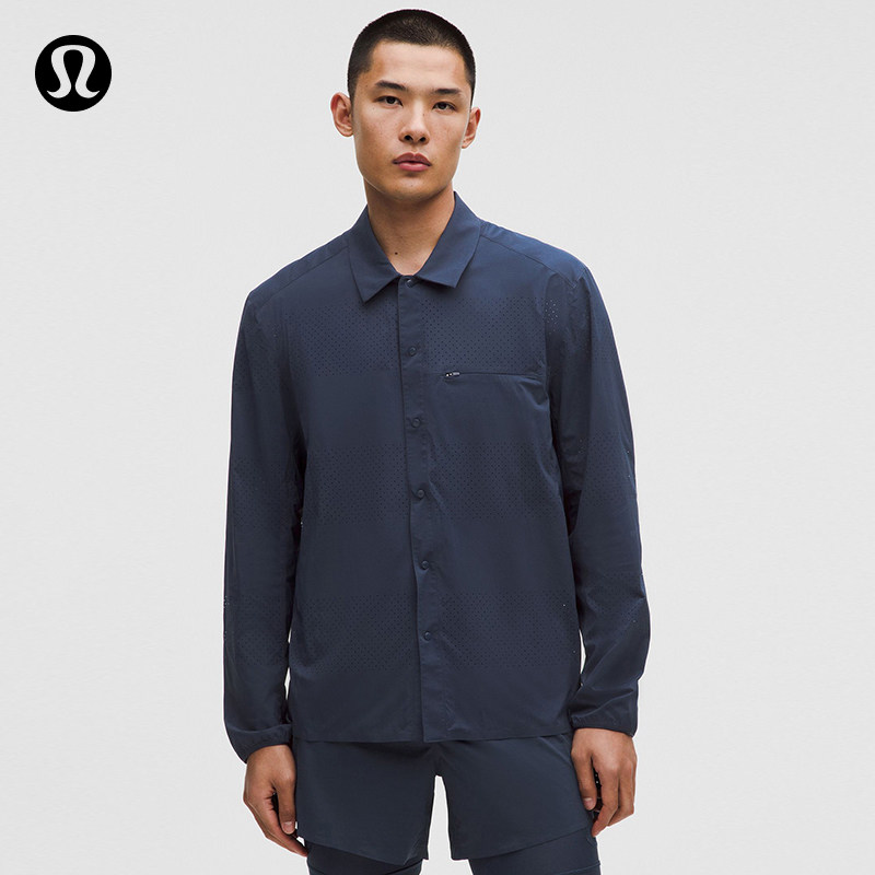 Perforated 男士跑步开孔设计外套式衬衫丨lululemon丨LM3GCES - 实物图
