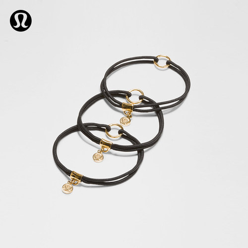 Logo Charm 女士带徽标发绳 *3 只装丨lululemon丨LW9FNLS
