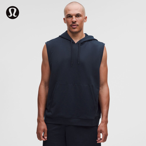 Warm-Up 男士运动无袖连帽衫 芯吸丨lululemon丨LM3GXWS