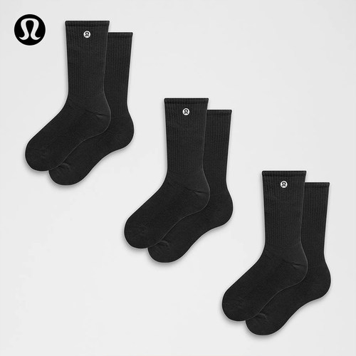 Daily Essential 中筒袜 *3 双装丨lululemon丨LU9D23S