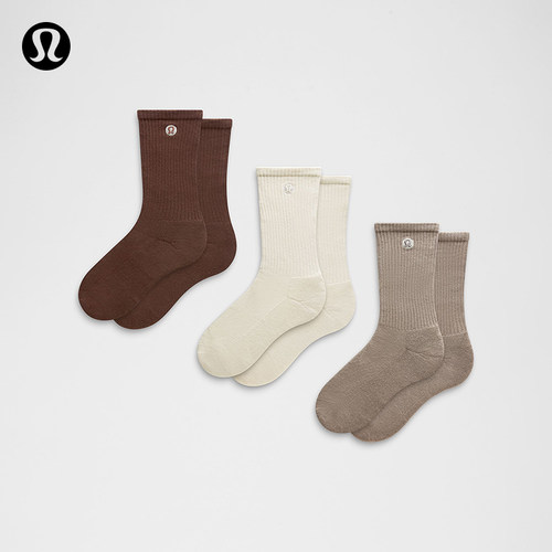 Daily Essential 中筒袜 *3 双装丨lululemon丨LU9CDSS