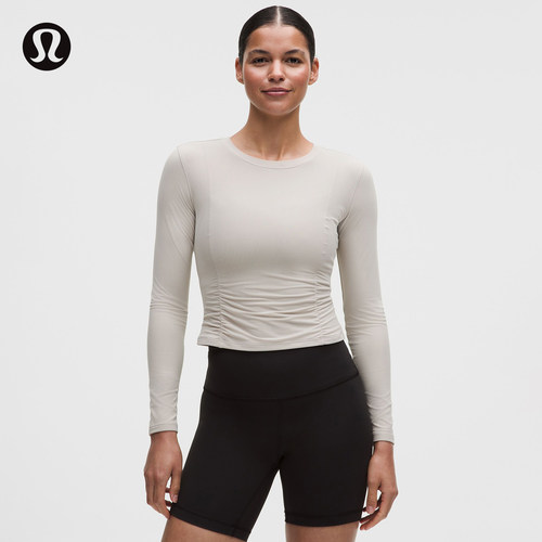 Nulu 女士带网面外层长袖 T 恤丨lululemon丨LW3KJUS
