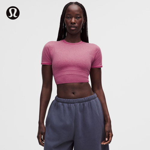 Nulu™ 女士短款圆领 T 恤丨lululemon丨LW3KFWS