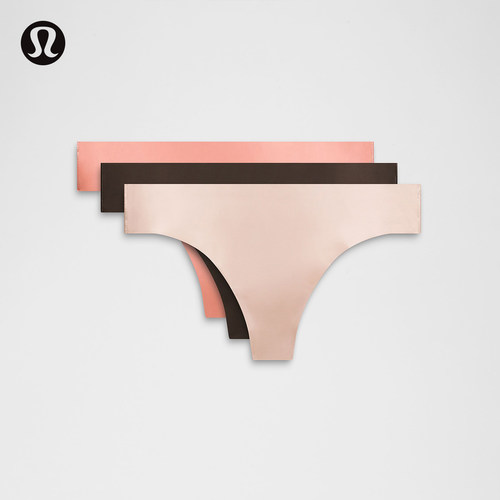 InvisiWear女士中腰T型内裤 *3条装速干芯吸丨lululemon丨LW9DC3S