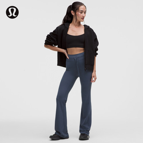 Groove 女士运动带抽绳高腰喇叭裤丨lululemon丨LW5JXBA