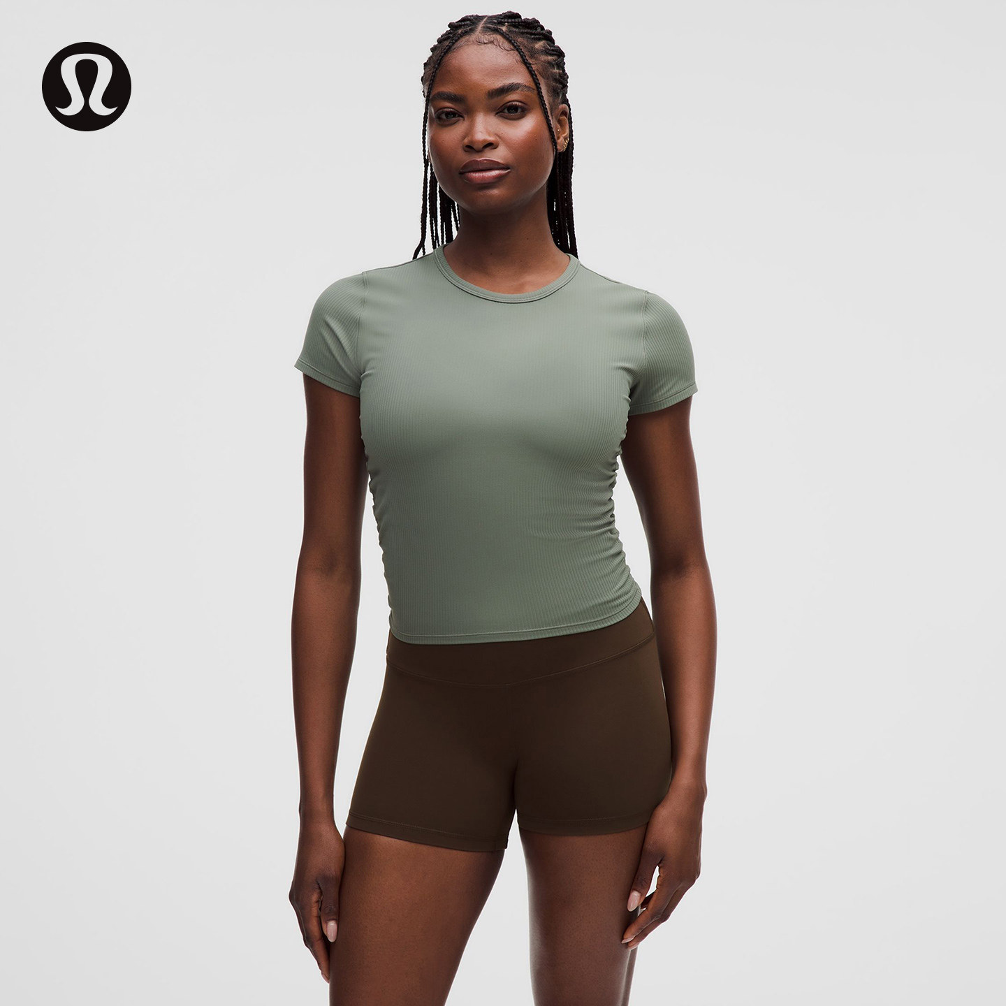 All It Takes 女士运动短袖T恤*罗纹 Nulu™丨lululemon丨LW3GNAS
