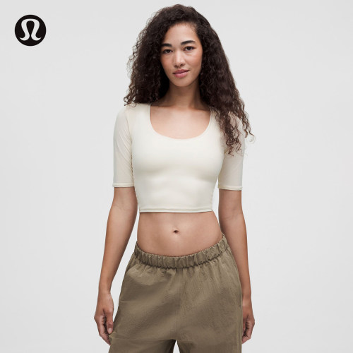 Nulu™ 女士短款低圆领半袖 T 恤丨lululemon丨LW3KPCS