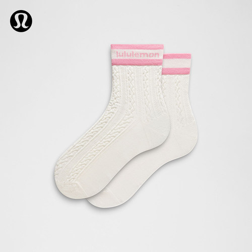 Cable-Knit 绞花针织短筒袜丨lululemon丨LU9DBWS