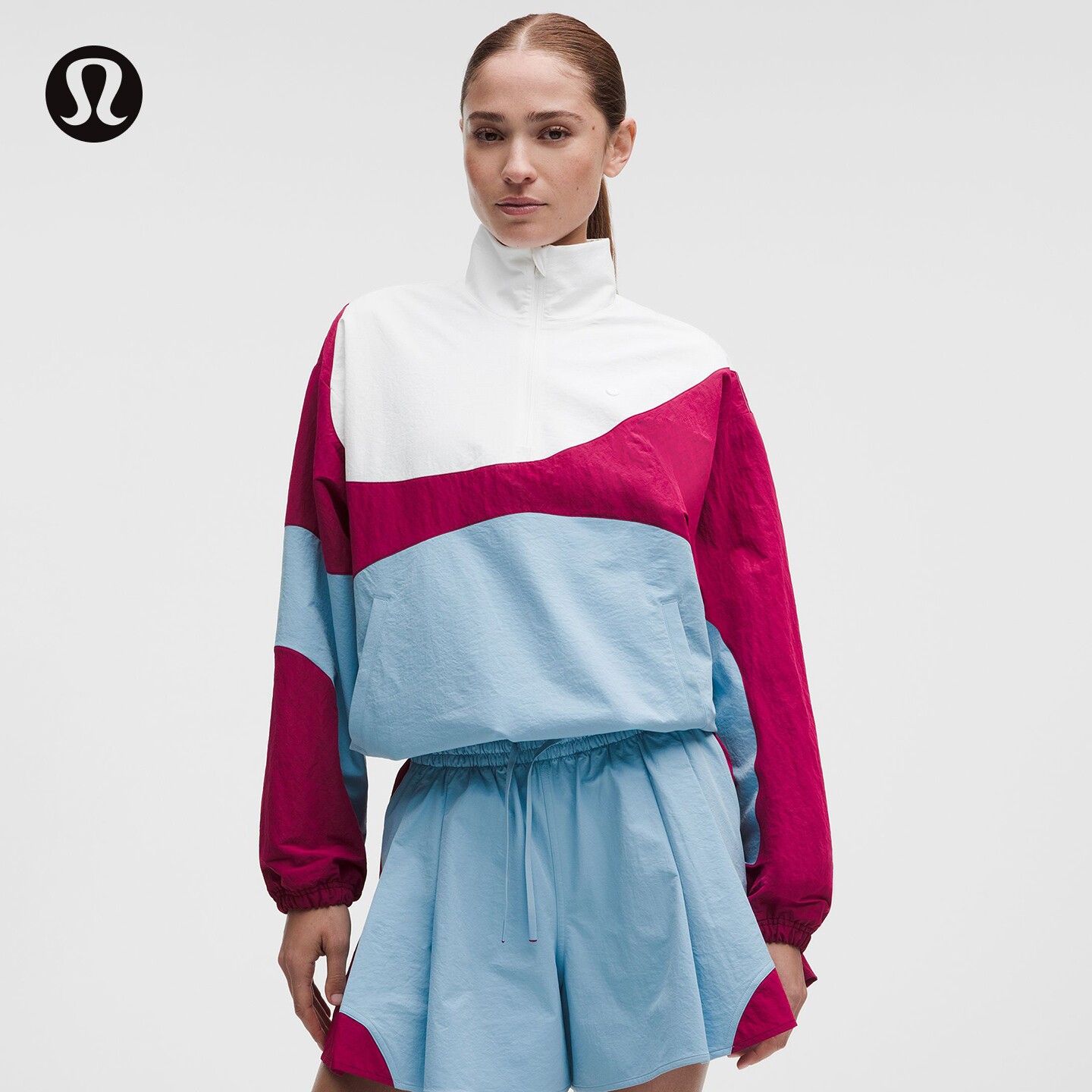 Half-Zip 女士网球半拉链套头衫 速干芯吸丨lululemon丨LW3KQBS