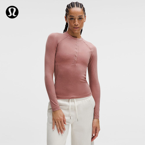 Jersey 女士运动平纹针织亨利领打底衫丨lululemon丨LW3JQNS