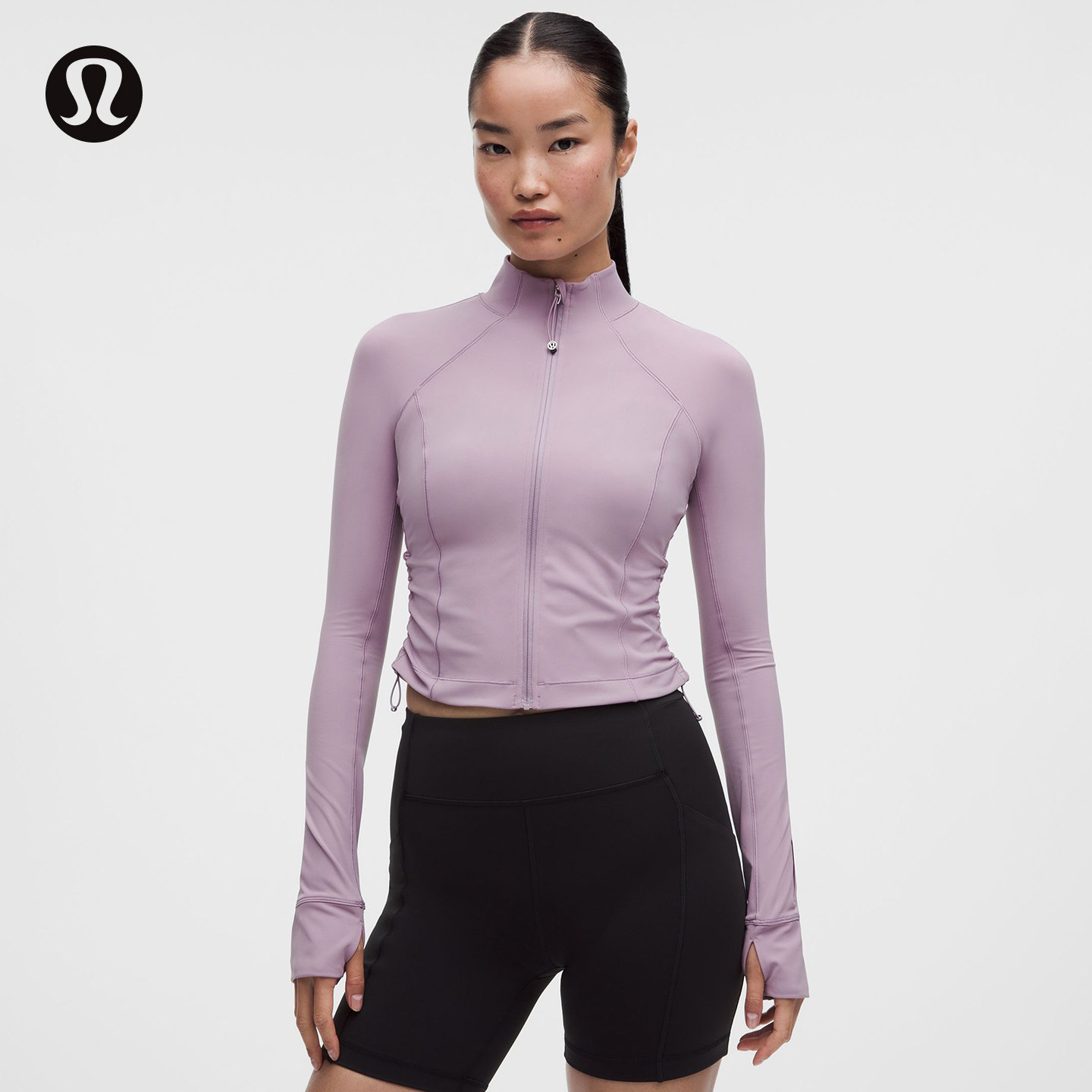 女士侧边抽绳拉链夹克 防晒丨lululemon丨 LW3KTIS