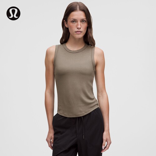 Hold Tight 女士紧身剪裁圆领背心丨lululemon丨LW1FHVS