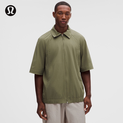 Stretch Woven 男士前拉链短袖 T 恤丨lululemon丨LM3H46S
