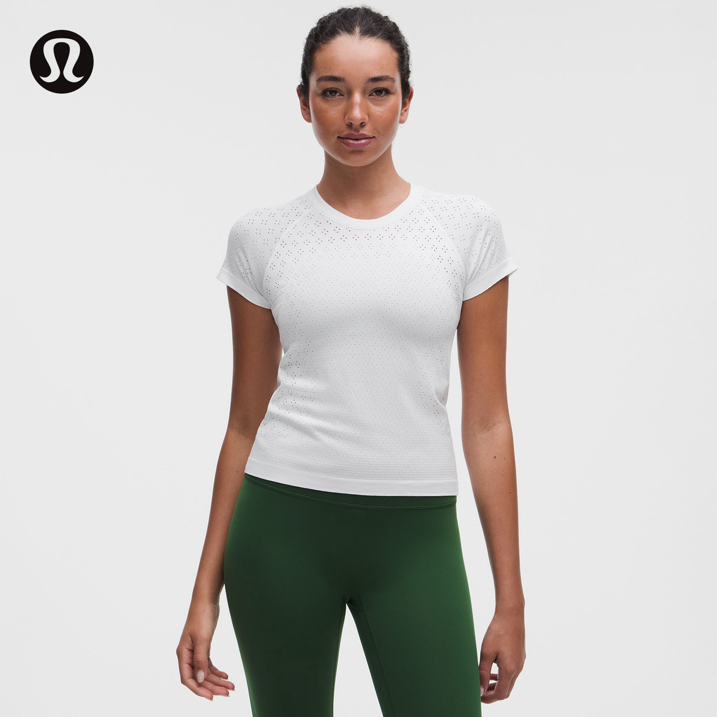 Swiftly Tech 女士运动短袖 T 恤 2.0 *Race丨lululemon丨LW3LFES - 实物图