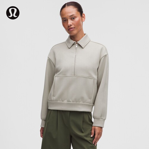 Smooth Spacer 女士宽松剪裁翻领半拉链卫衣丨lululemon丨LW3LV9S