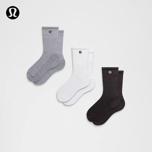 Daily Essential 中筒袜 *3 双装 丨lululemon丨LU9CDSS