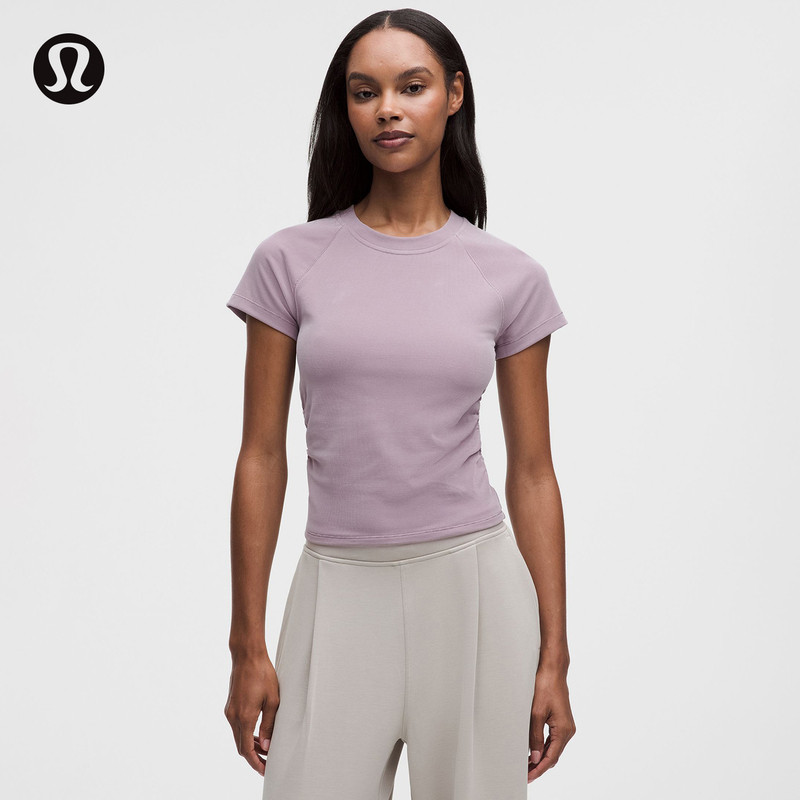 Micro-Rib Softstreme女士罗纹短袖T恤 速干丨lululemon丨LW3KUYS图片