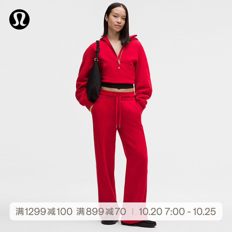 Scuba 女士中腰阔腿运动裤 *拉绒 *亚洲版型丨lululemon丨LW5IQDA