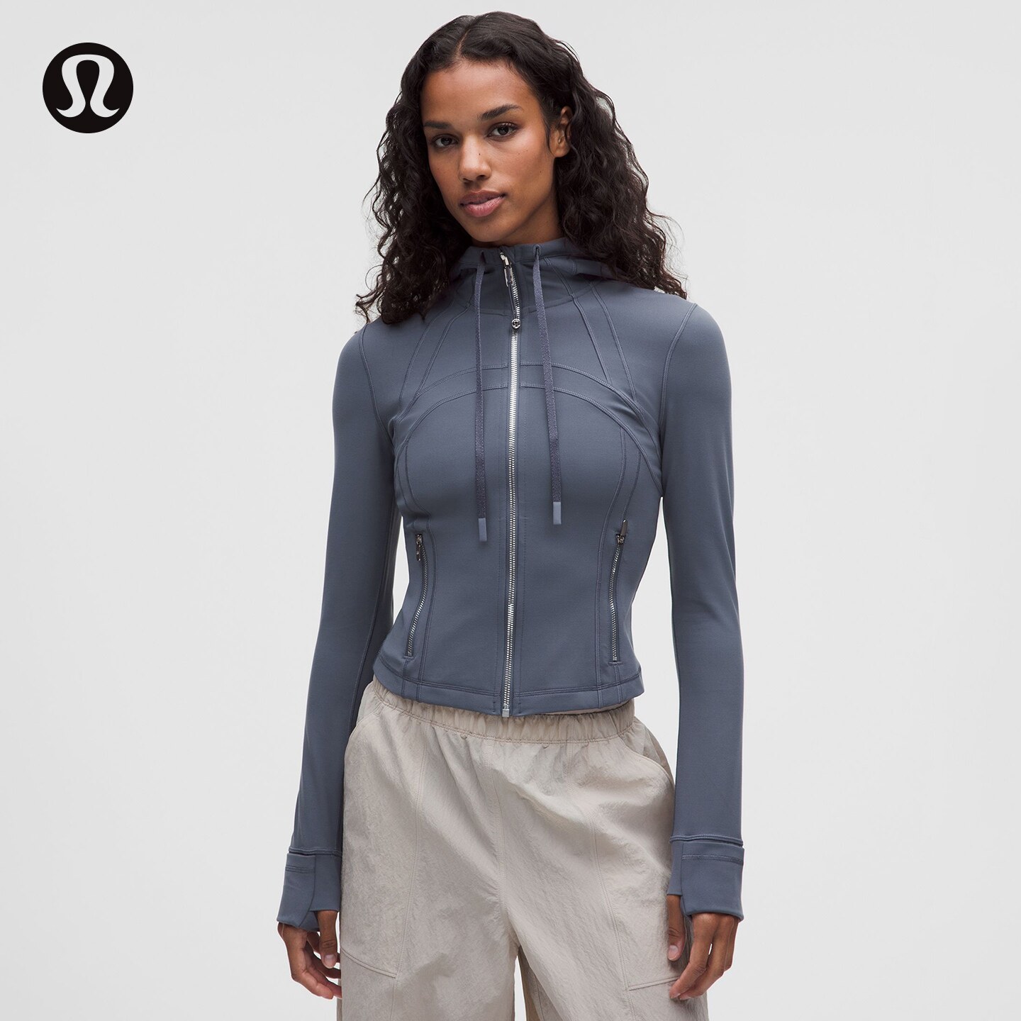 Define 女士短款连帽夹克 *Nulu™ 芯吸丨lululemon丨LW3IVYS图片