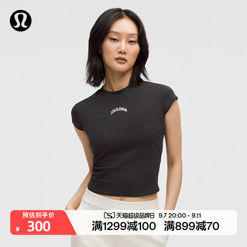 女士棉混纺短款短袖 T 恤 *学院风丨lululemon丨LW3IX2S图片