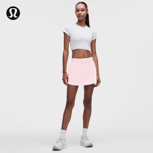 Speed Up 女士运动中腰短裙 防晒丨lululemon丨LW8ATTS