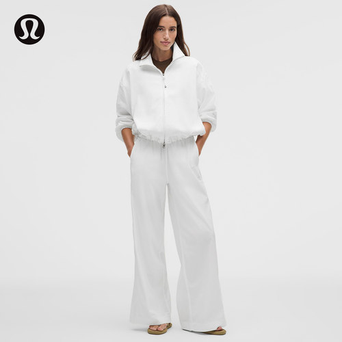 LuluLinen 女士高腰宽松剪裁长裤 *短款丨lululemon丨LW5IJHS