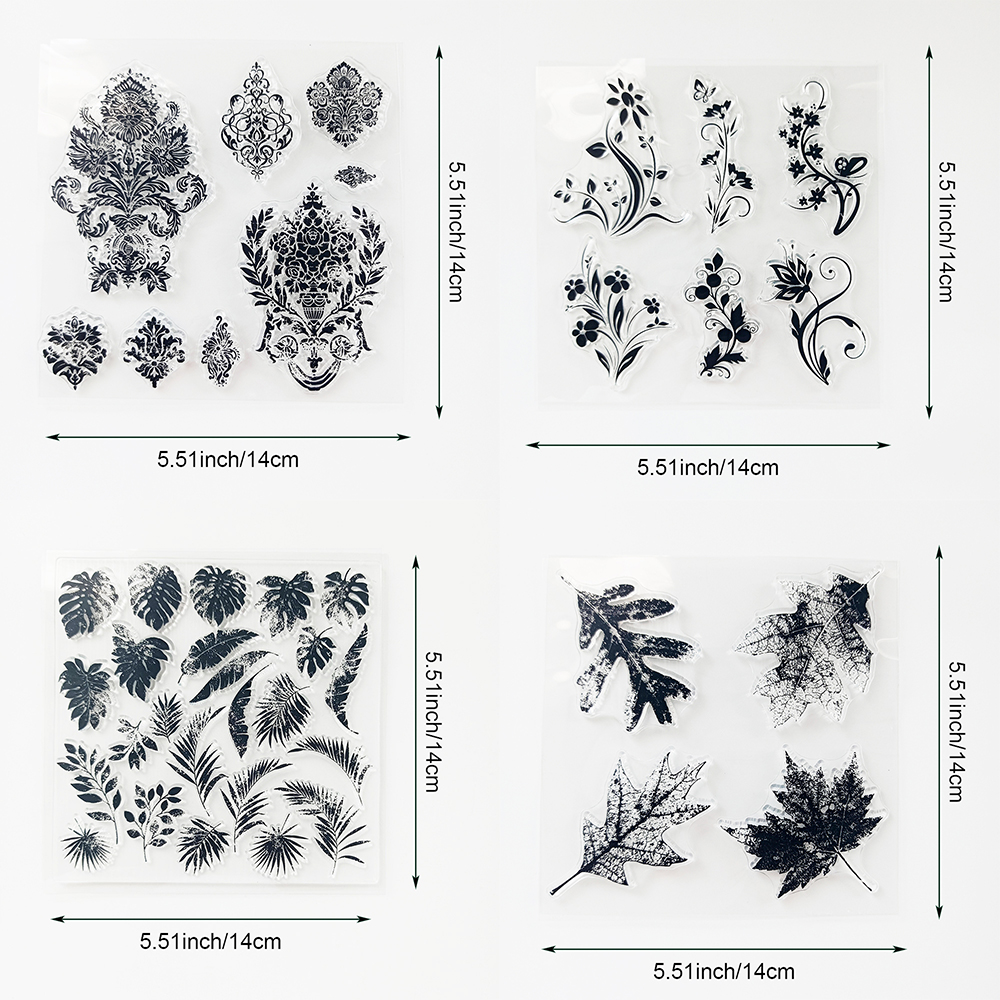 博采手账花类透明印章图橡皮硅胶DIY相册贺卡制作图章