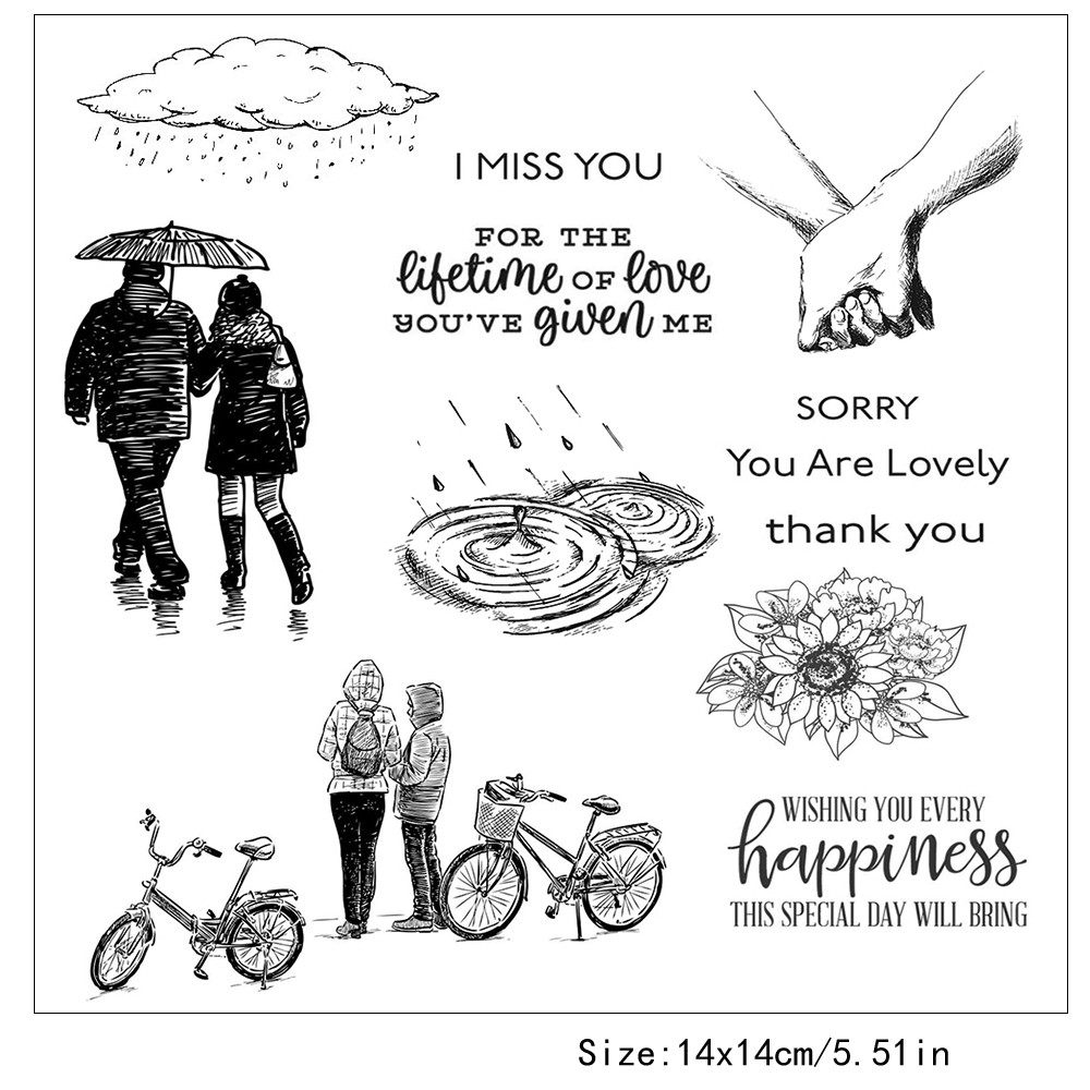 手账 复古透明印章 橡皮章 硅胶印章 DIY相册制作工具 复活节