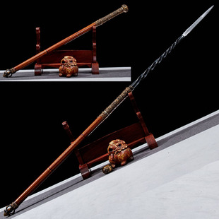 隐鳞四棱枪锏罕见兵器工艺品装饰摆件户外防身可反接未开刃直播