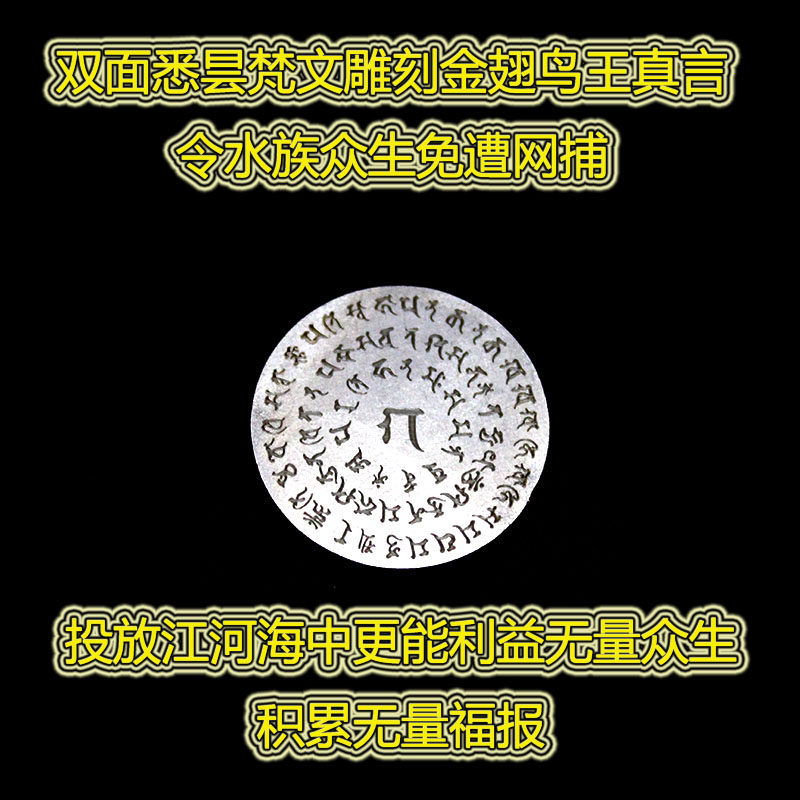 结缘雕刻硬币放生金翅鸟祝福