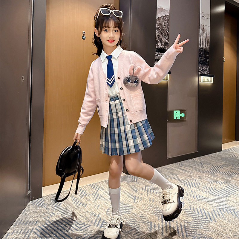 学院风女童JK套装秋装INS潮 十岁中大童小学生女孩衣服儿童姐妹装