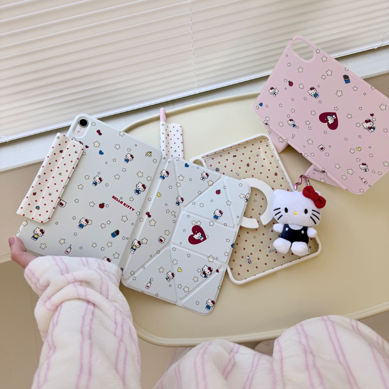 Shesell「星星Kitty」ipad增高多折磁吸双面夹保护壳适用2025款air保护套11代搭扣分离