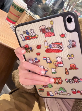 Shesell「古早动画」黑色ipad亚克力单底保护壳pro防摔mini6苹果单壳11代轻便air6新款11寸