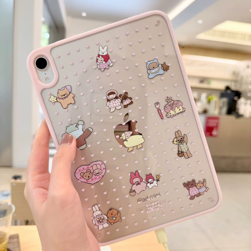Shesell「野餐」粉色ipad亚克力单底保护壳pro防摔mini6苹果单壳11代轻便air6新款11寸