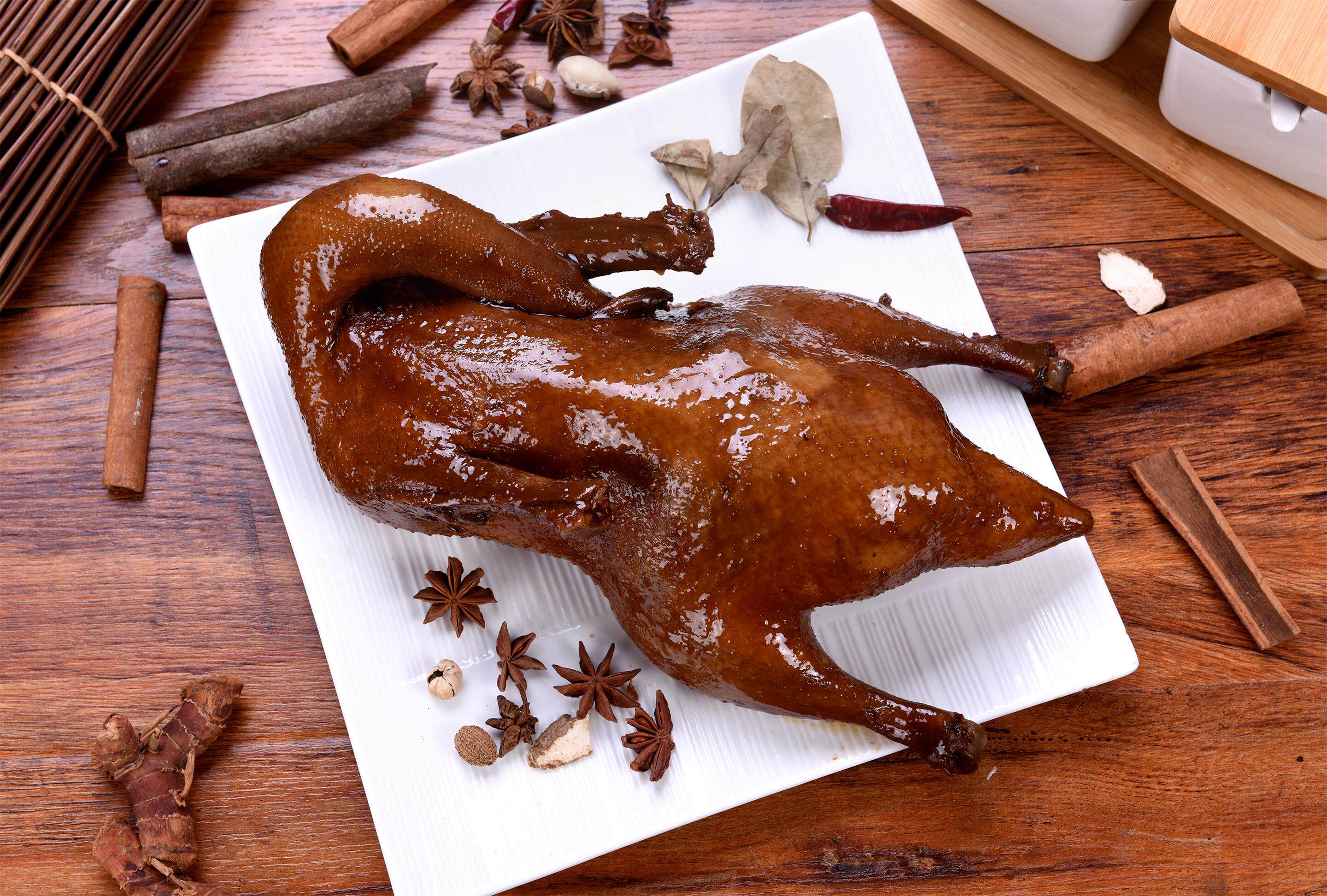 杨震卤菜南京板鸭正宗整只烤鸭特产酱板鸭即食熟食美食1100g顺丰