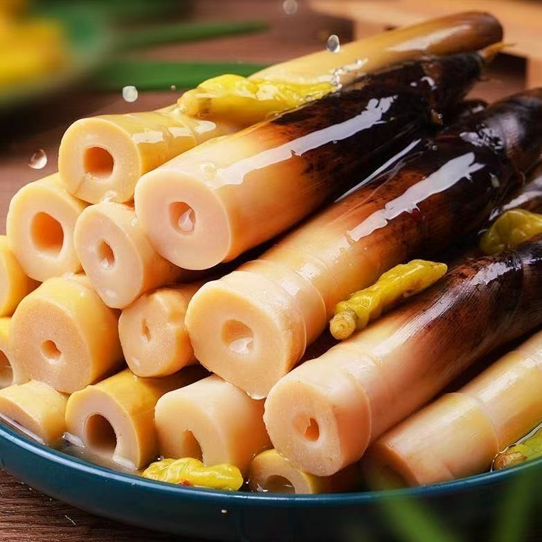 香辣泡椒手剥笋网红手撕笋脆竹笋开袋即食休闲零食下饭菜不辣